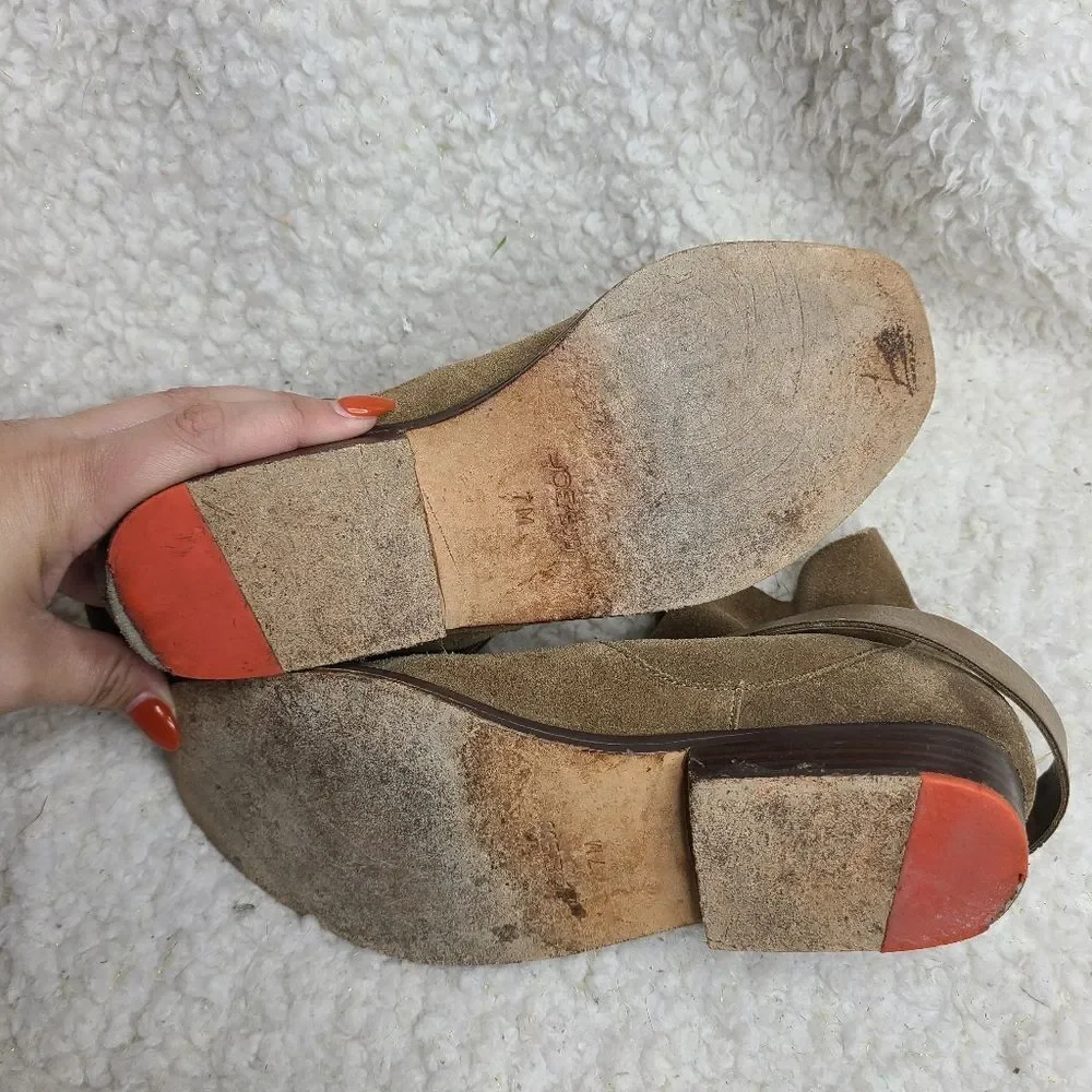 Joe's Jeans Tan‎ Suede Slouchy Western Inspired Harness Ankle Boots